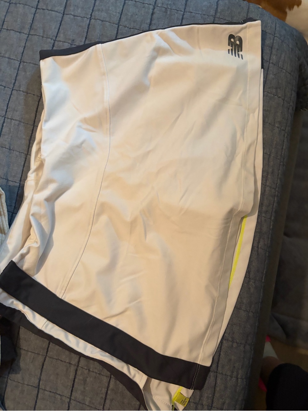 New Balance White Tennis Skirt with Navy Trim